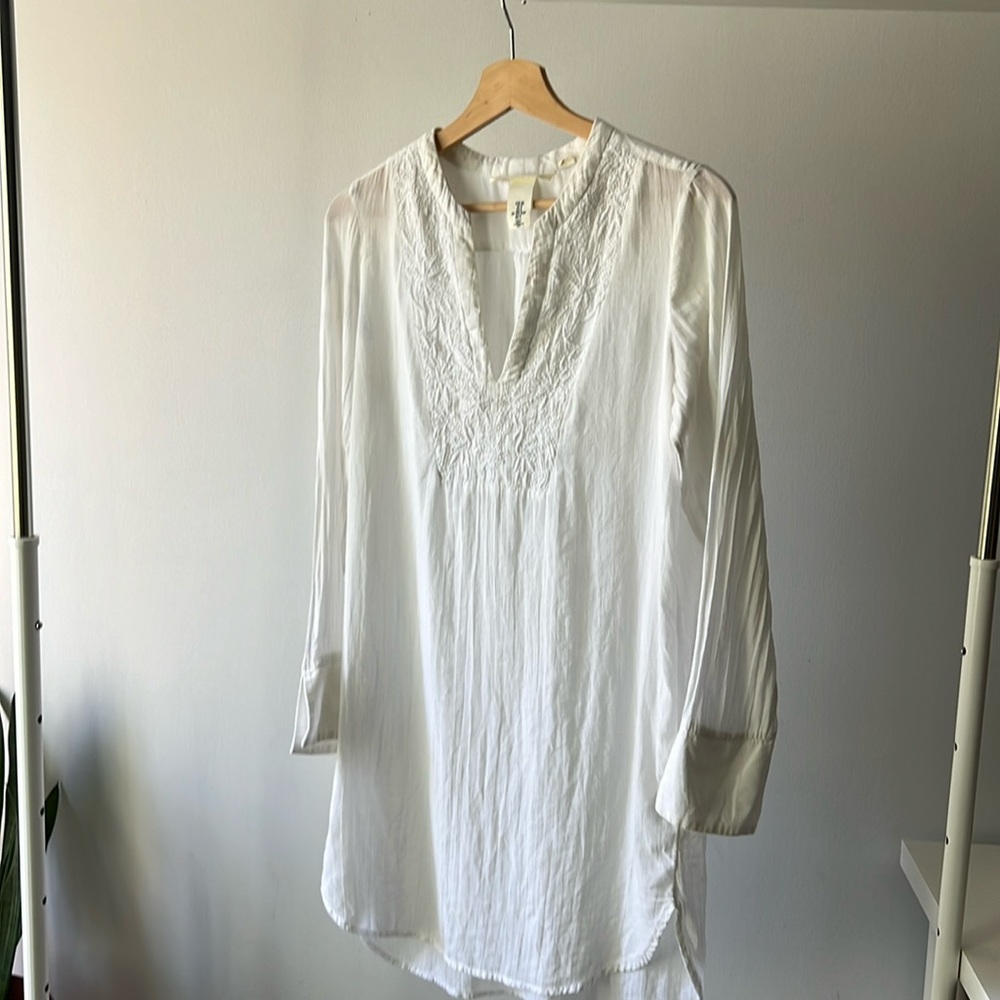 H&M L.O.G.G. Summer vacation swimsuit dress coverup white 6